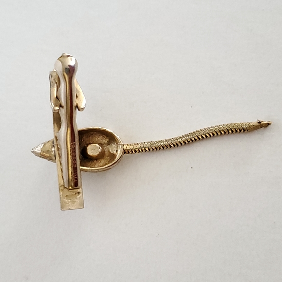 Vintage Gold Tone Mouse Tie Clip - Picture 5 of 5